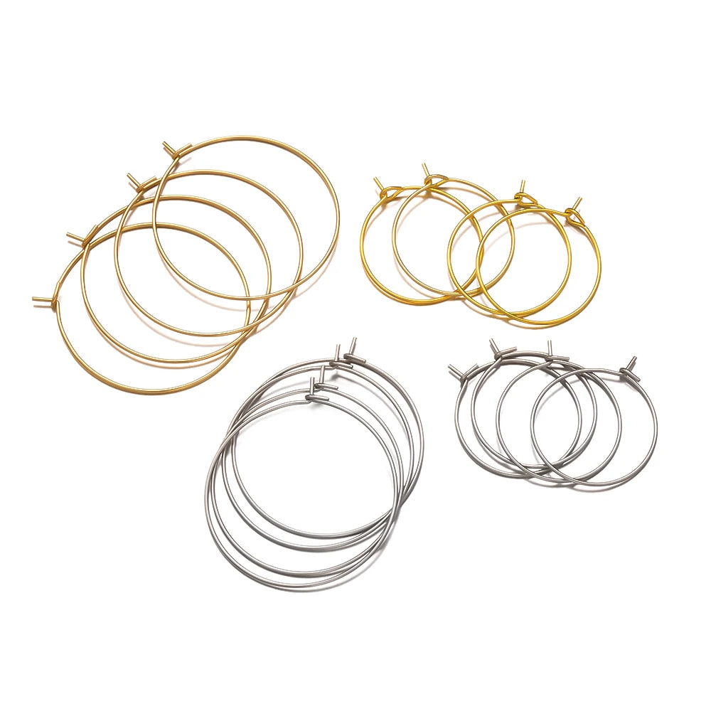 Stainless Steel Earring Hoops – Hypoallergenic Jewelry for DIY Crafts