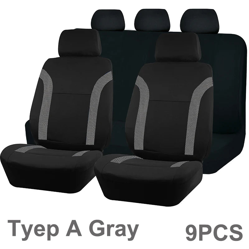 Universal Polyester Car Seat Cover Set – Bicolor Protector for Auto Interior