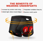 Padded Cycling Underwear Shorts – 5D Gel Breathable Liner for MTB Road Bike