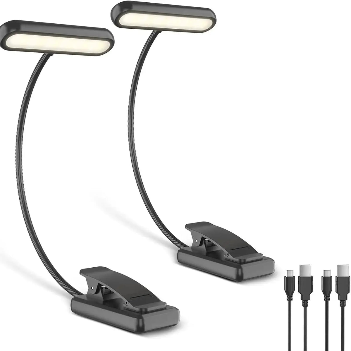 USB Rechargeable Book Light – Flexible Clip-On Lamp for Night Reading