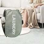 Collapsible Mesh Laundry Hamper – Breathable Pop-Up Basket for Dorm and Travel