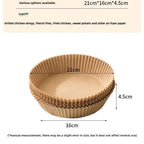 Square Air Fryer Parchment Liners – 23cm Non-stick Paper for Baking Cooking