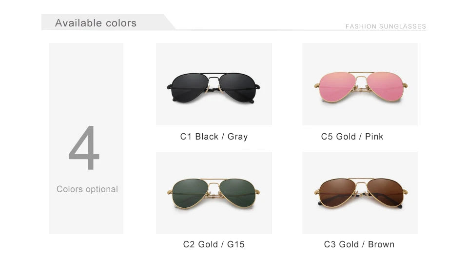 KINGSEVEN Alloy Pilot Sunglasses – Polarized UV400 Eyewear for Women Retro Style