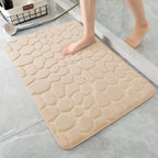Cobblestone Bath Mat – Non-Slip Absorbent Floor Rug for Bathroom Decor