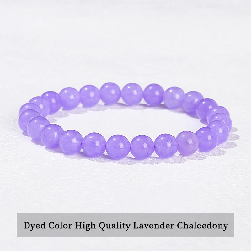 Natural Stone Bead Bracelet – Healing Crystal Gemstone Jewelry for Men and Women