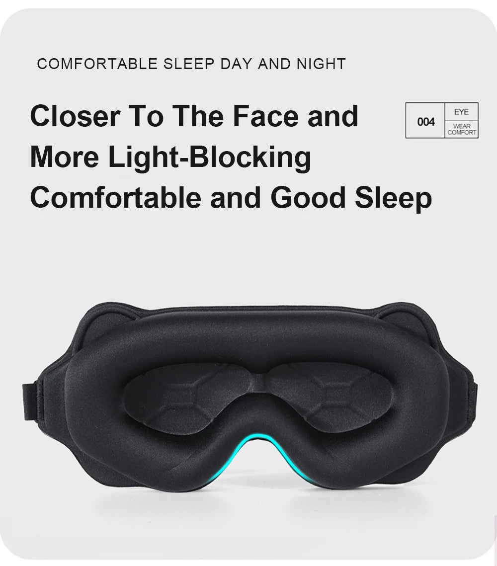 Soft 3D Sleeping Mask – Breathable Light Blocking Eyeshade for Travel