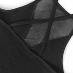 Ribbed Mesh Camisole Crop Top – Sexy Backless Bralette for Casual Fashion