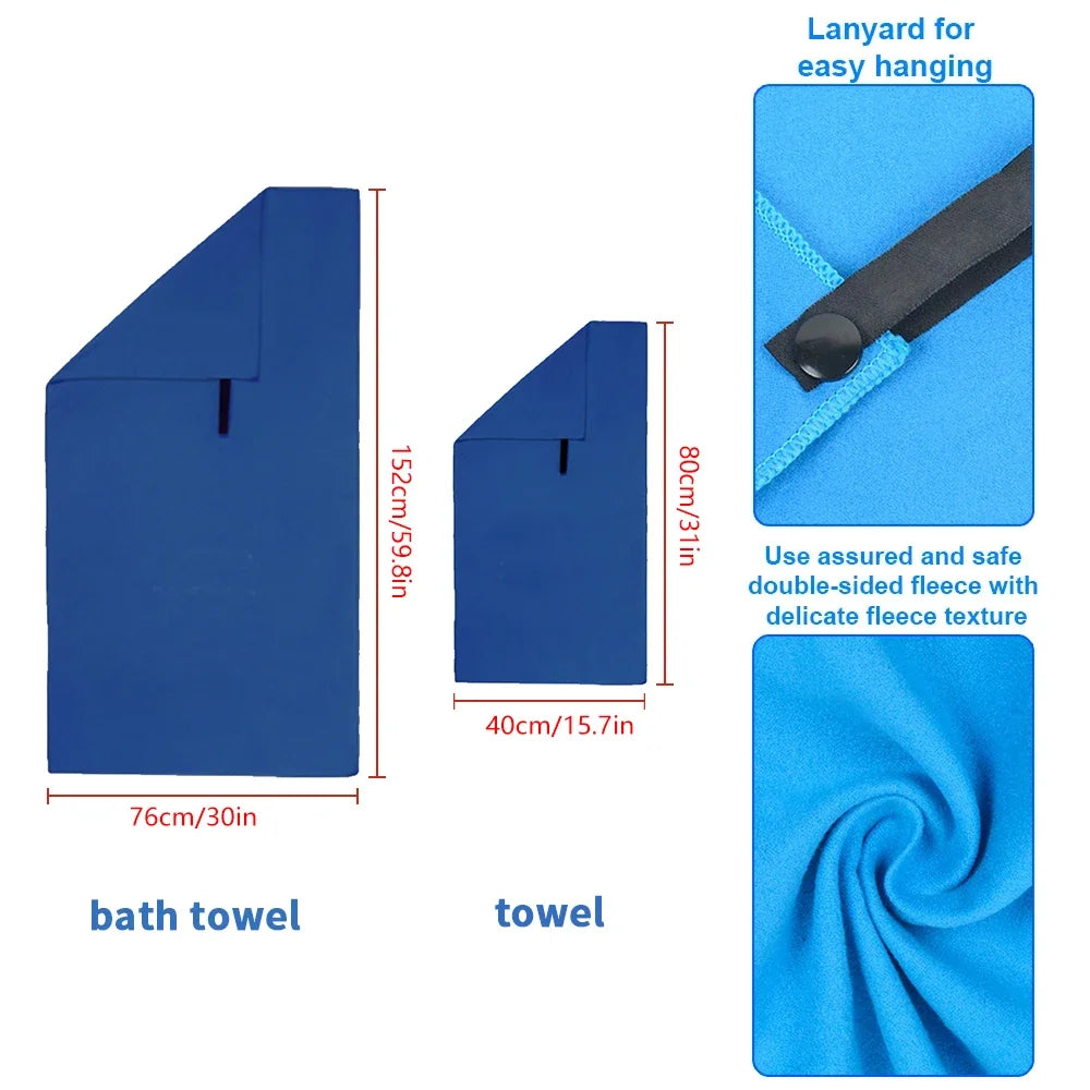 Ultra-Absorbent Microfiber Towel – Quick-Drying Compact Gear for Sports and Outdoors
