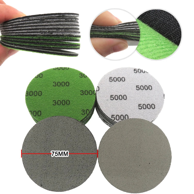 Trizact Foam Sanding Discs – 3 Inch Wet and Dry Abrasives for Polishing