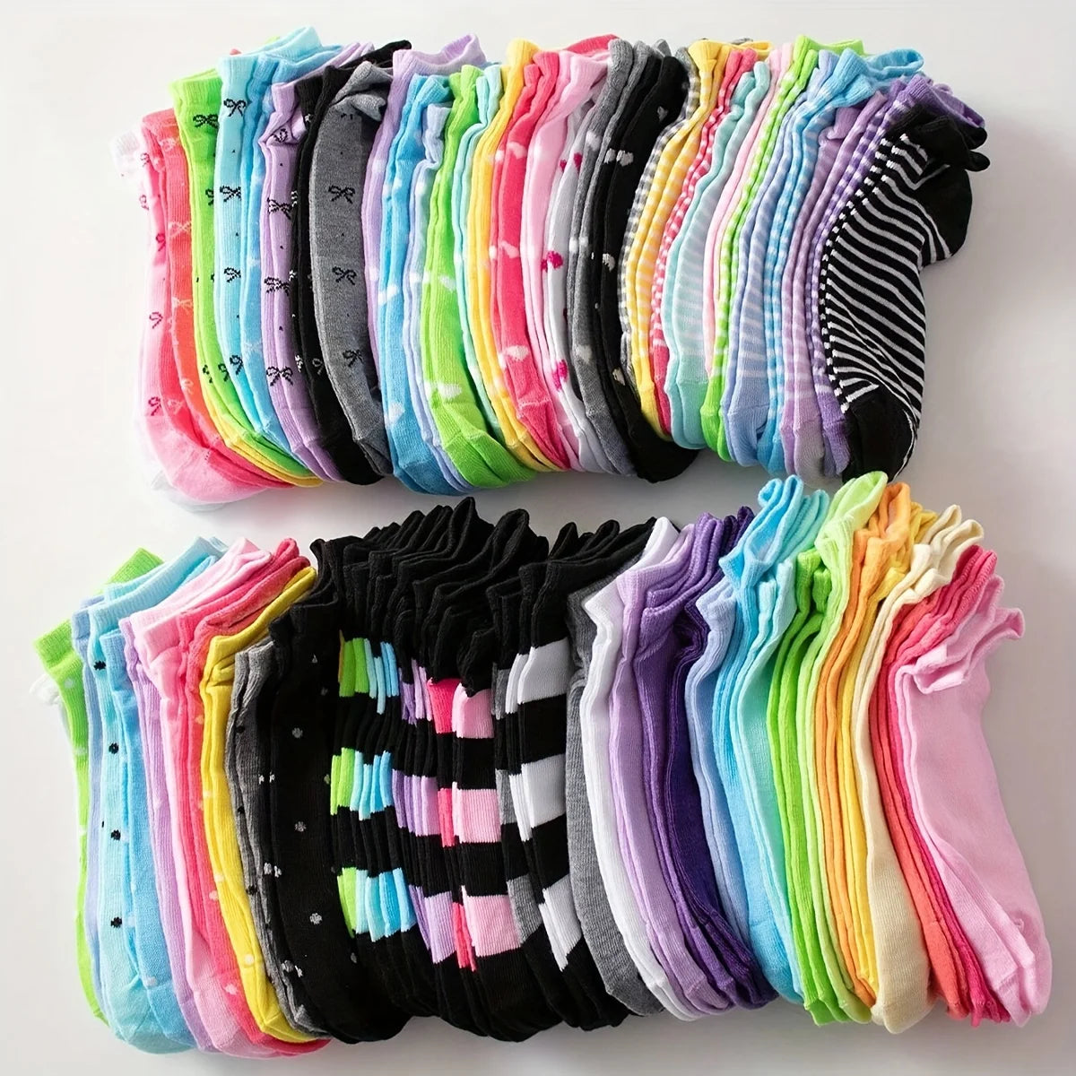 Candy Colored Short Socks – Soft Cotton Casual Footwear for Women