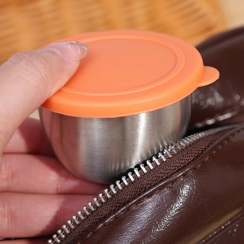 Stainless Steel Sauce Cup – Leakproof Dressing Container for Kitchen Lunch