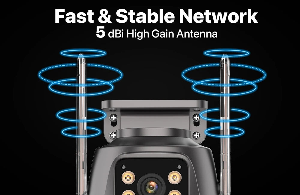 4K 8MP Dual Lens PTZ Camera – Outdoor AI Auto Tracking for Security Surveillance
