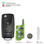 Super Remote Key Fob – Integrated XT27B Chip for Volkswagen B5 Replacement