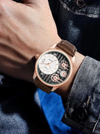 Quartz Men's Wristwatch – Luxury Minimalist Business Gift for Anniversaries