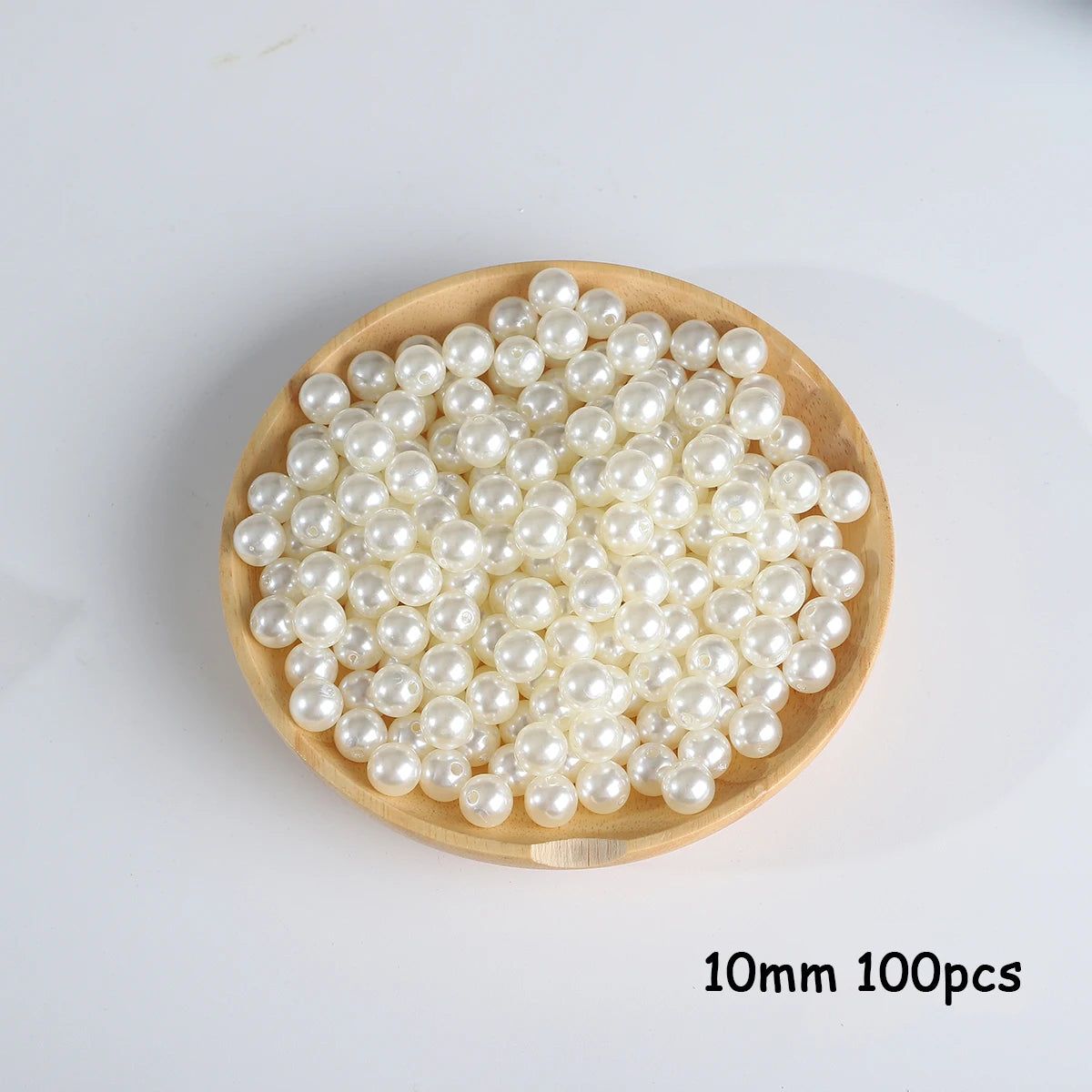 Beige ABS Imitation Pearl Beads – 3-20mm Round Spacer for Jewelry DIY Crafting