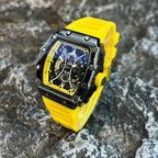 Luminous Tonneau Men's Watch – Luxury Sport Calendar Wristwatch for Daily Wear