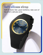 Silicone Quartz Wristwatch – Lightweight Sport Clock for Students