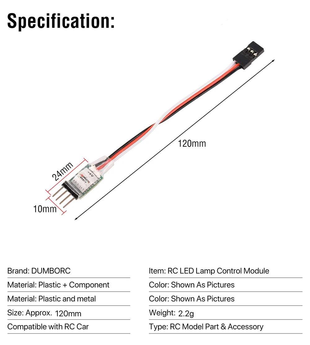 3-Channel LED Light Controller System for RC Vehicles and Aircraft