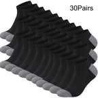 Color Block Boat Socks – Breathable Low Cut Ankle Socks for Men