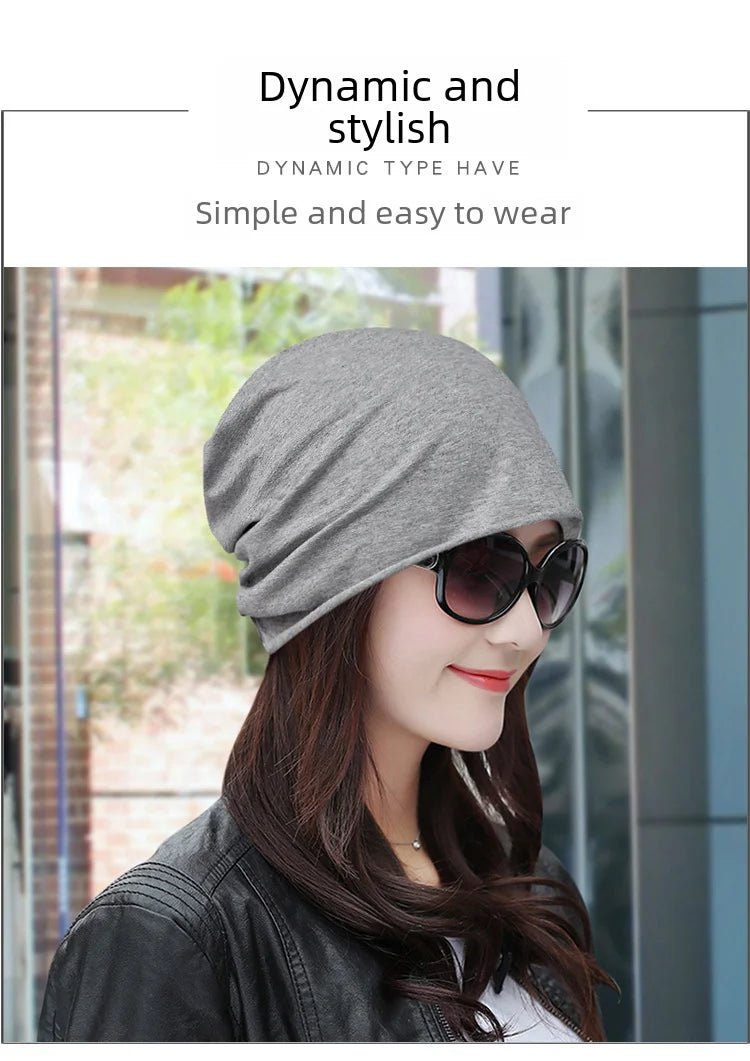 Cotton Sleep Cap – Breathable Unisex Headscarf for Nightwear and Hair Loss