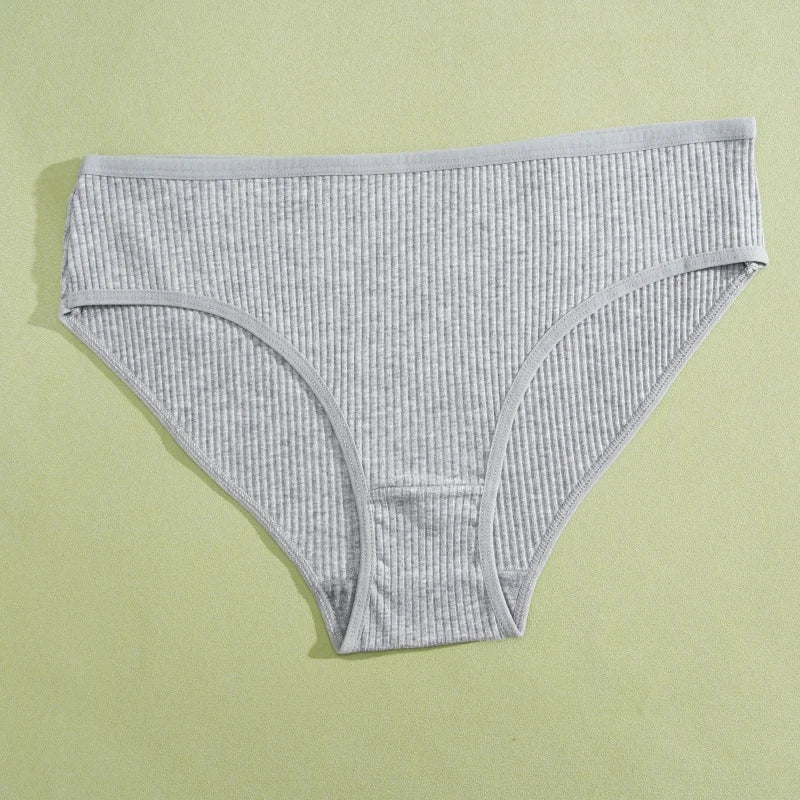 Cotton Briefs – Soft Striped Low Rise Underwear for Women