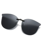 Polarized Flip-Up Square Sunglasses – Aluminum Clip-On for Myopia Glasses