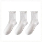 Ruffled Cotton Ankle Socks – Kawaii Lolita Accessories for Women