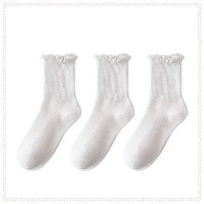 Ruffled Cotton Ankle Socks – Kawaii Lolita Accessories for Women