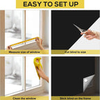 Blackout Window Privacy Film – Light Blocking Tint for Home Bedroom