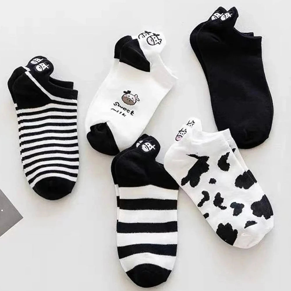 Cartoon Animal Ankle Socks – Cute Low Cut Cotton Hosiery for Women