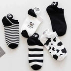 Cartoon Animal Ankle Socks – Cute Low Cut Cotton Hosiery for Women