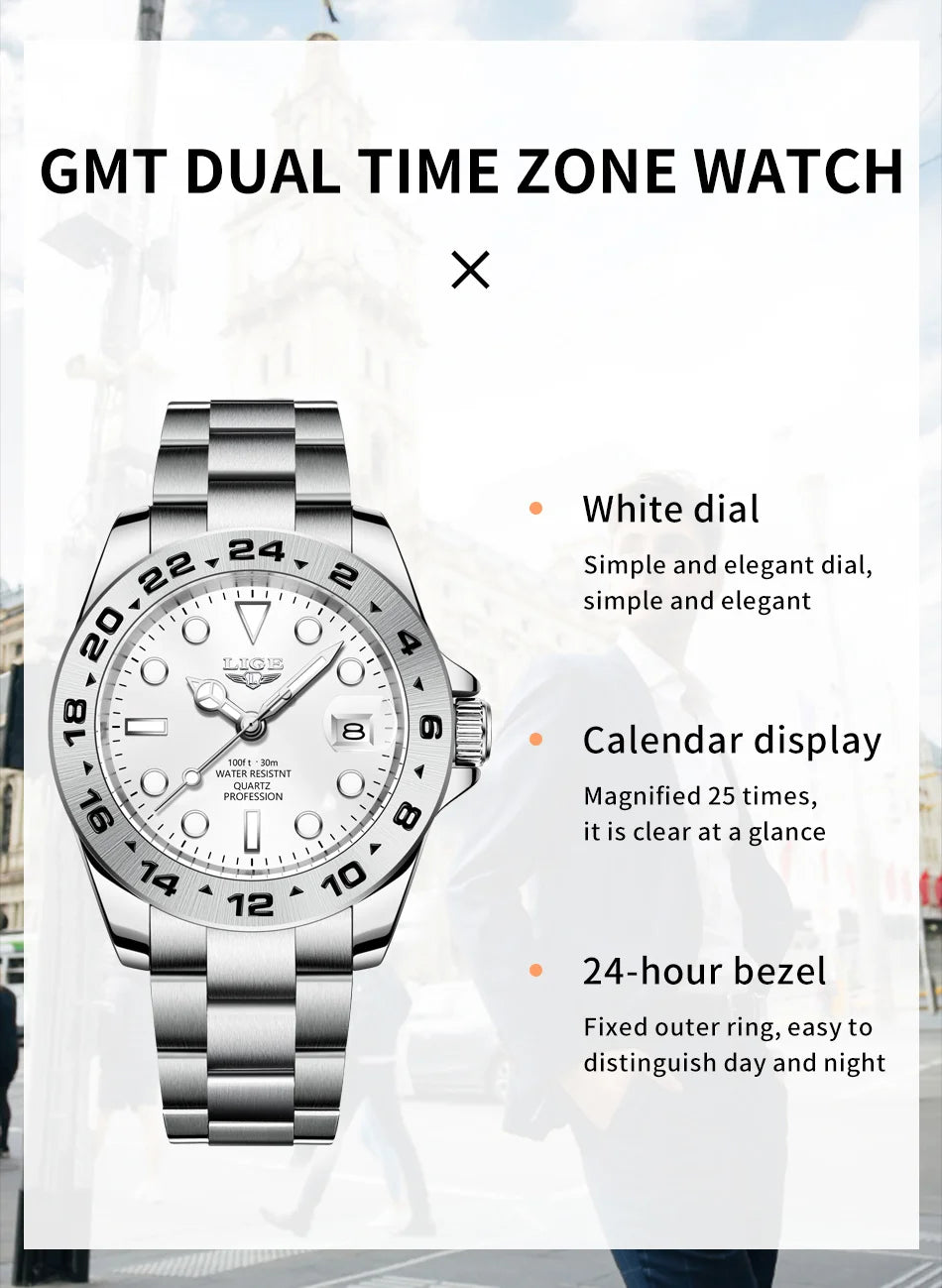 Luxury Steel Quartz Watch – Waterproof Military Sport Accessory for Men