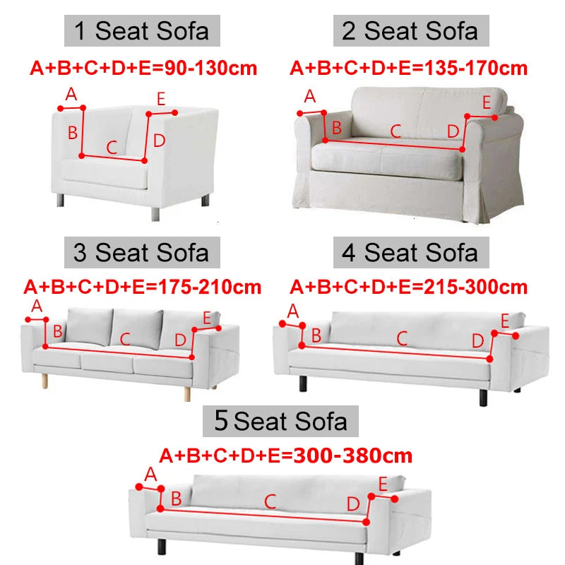 Jacquard Stretch Sofa Cover – Elastic Slipcover for L Shape and Standard Couches