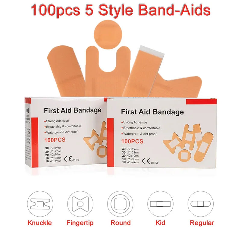 Waterproof Adhesive Bandages – Multi-Size Sterile Plasters for First Aid Kits