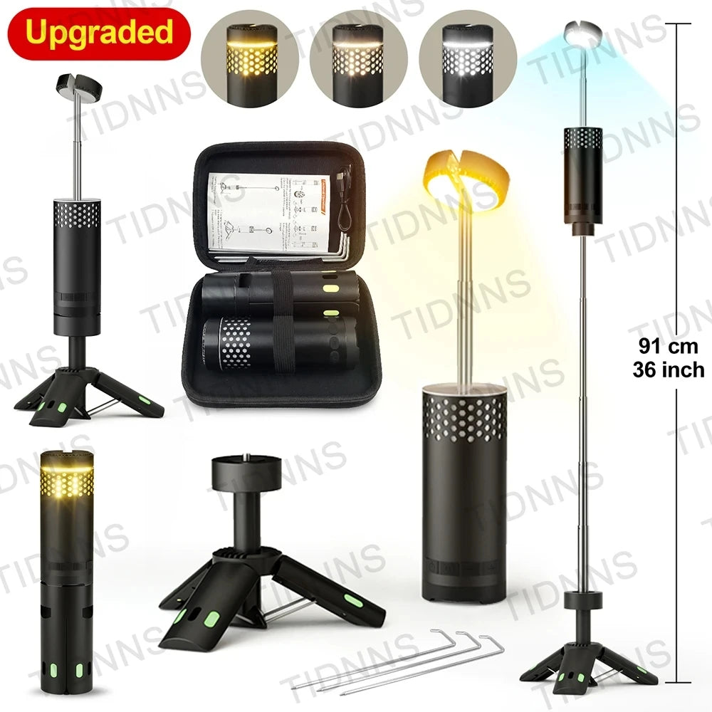 Rechargeable Telescopic LED Flashlight – Multifunctional Lamp for Outdoor Camping