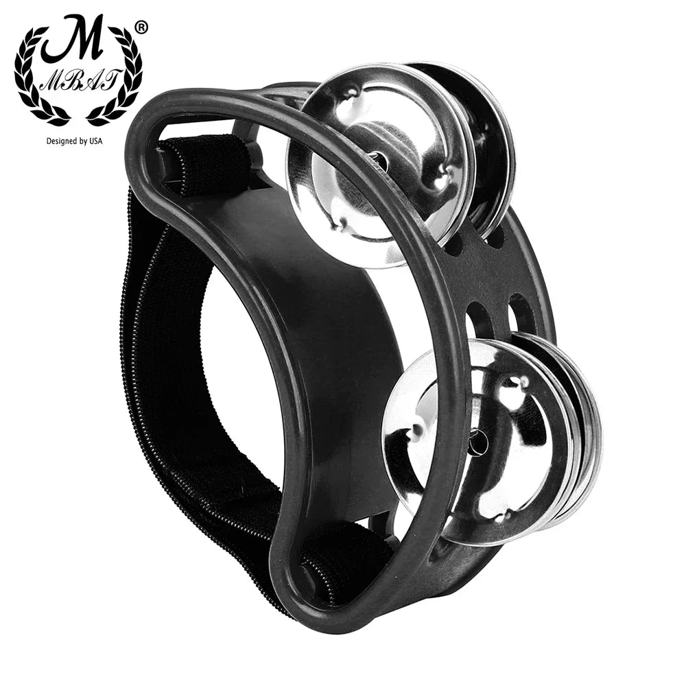 Foot Tambourine with Metal Jingles – Percussion Instrument for Drumming