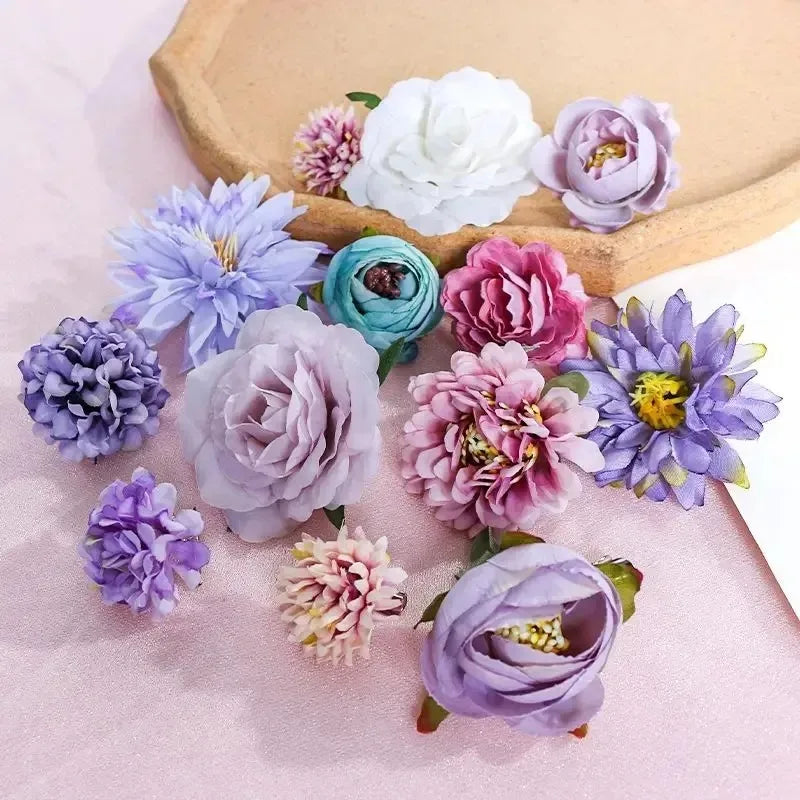 Mixed Silk Rose Artificial Flowers – Floral Decor for Weddings and DIY Crafts