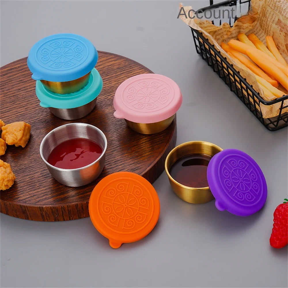 Leakproof Sauce Cups – Portable Dressing Containers for Lunch and Travel