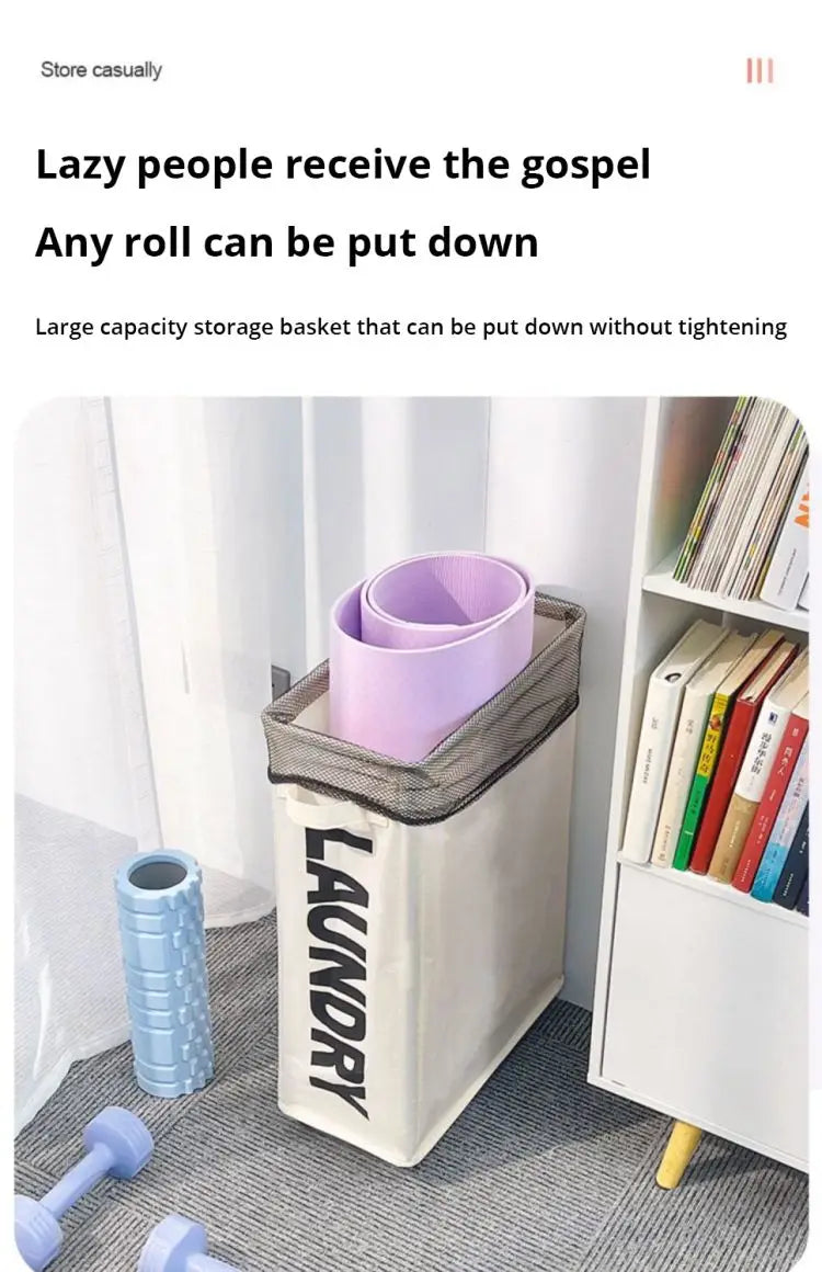 Rolling Slim Laundry Hamper – 22 Inch Waterproof Sorter for Home Organization