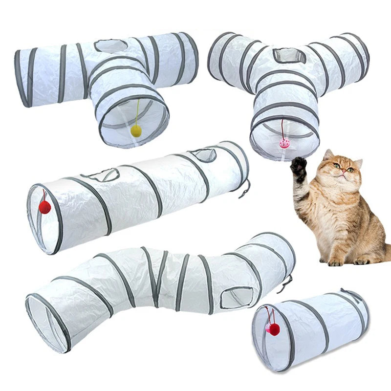 Foldable Pet Tunnel – Interactive Cat Tube for Indoor Play and Training