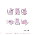 Glow-in-the-Dark Resin Piggy Ornaments – Miniature Decor for DIY Crafts