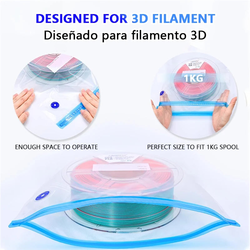 Filament Vacuum Storage Bags – Moisture-Proof Seal for 3D Printer Materials