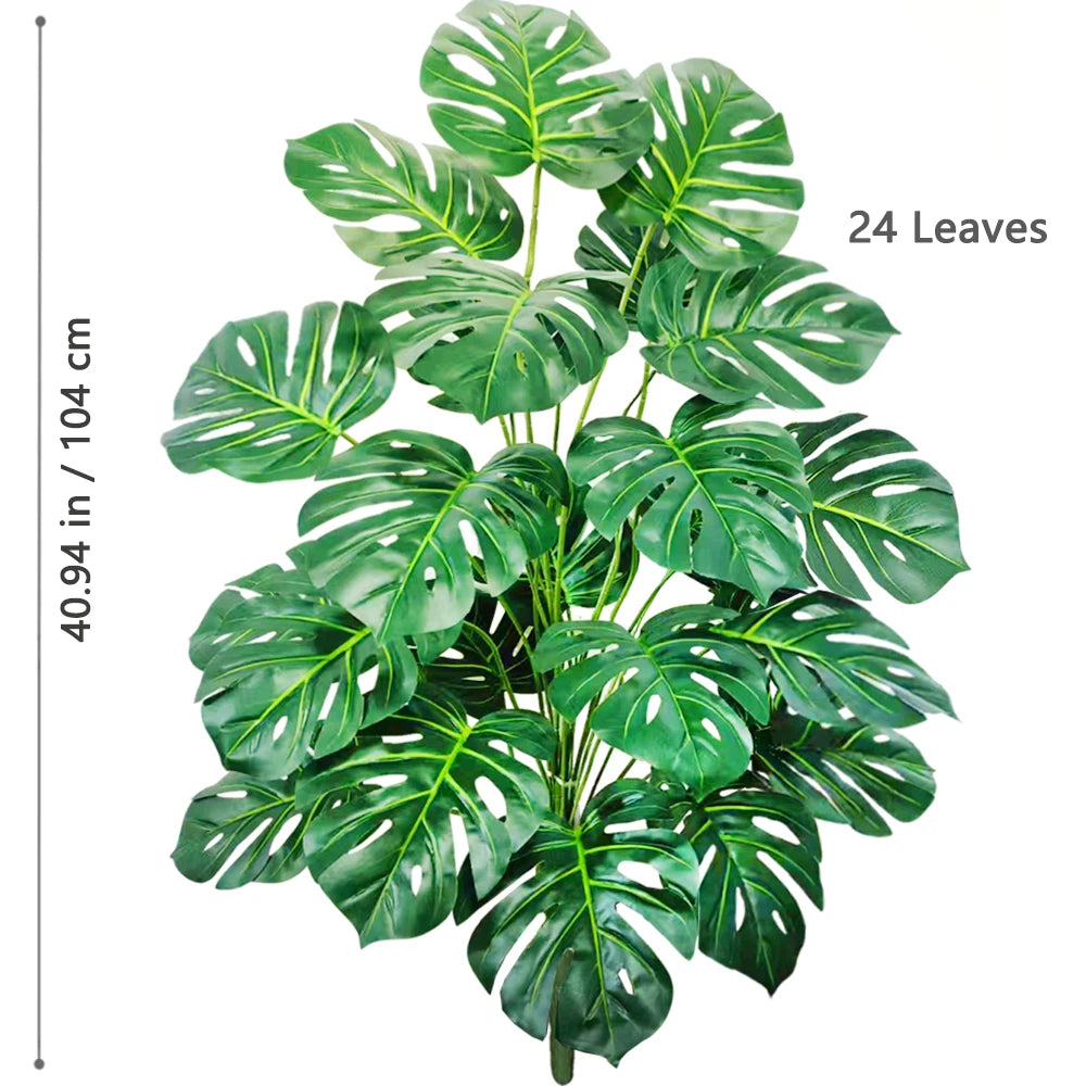 Artificial Monstera Plant – 104cm Plastic Palm Tree for Home Office Decor