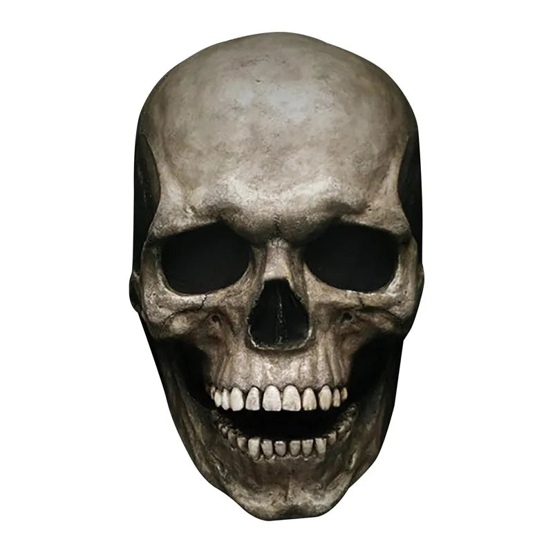 Full Head Skull Mask – Realistic Moveable Jaw for Halloween Cosplay