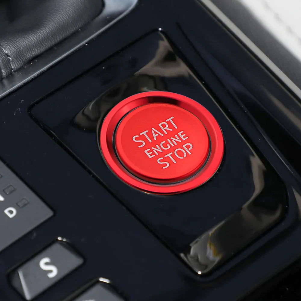 Aluminum Ignition Button Ring – Decorative Engine Start Cover for Peugeot