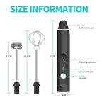 Portable Electric Milk Frother – Handheld USB Whisk for Coffee and Cappuccino