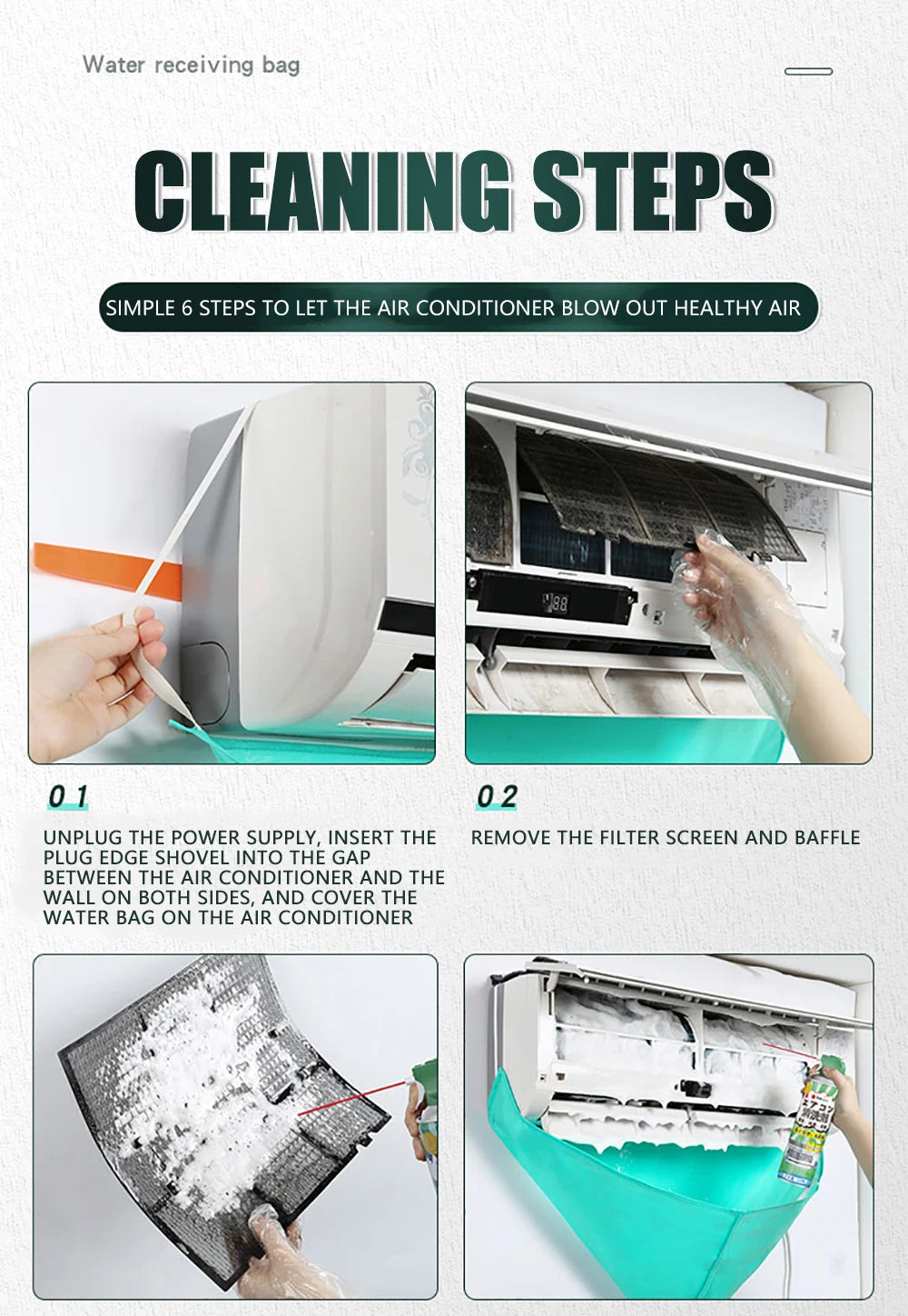 Air Conditioner Cleaning Bag Kit – Leak-Proof Drain Tool for AC Maintenance