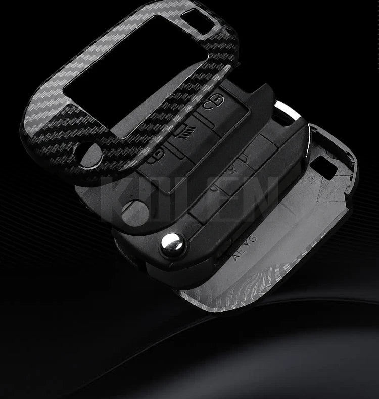 Carbon Fiber Car Key Case – Protective Fob Cover for Peugeot and Citroen