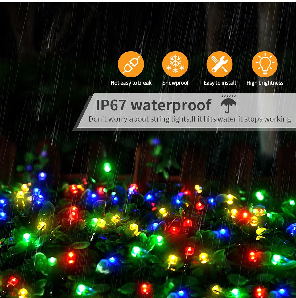LED Fairy String Lights – Waterproof Garland for Indoor Outdoor Decor