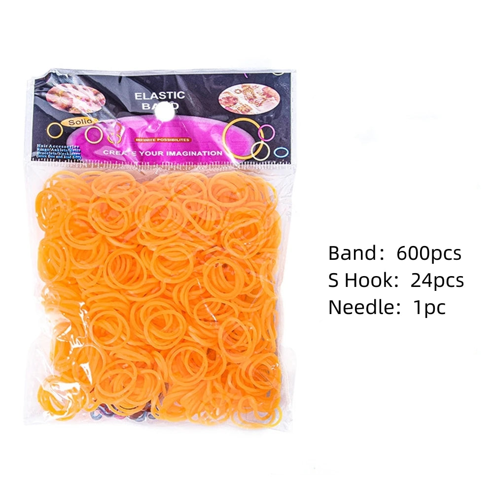 Elastic Loom Bands – Colorful DIY Jewelry Making Kit for Kids Crafts